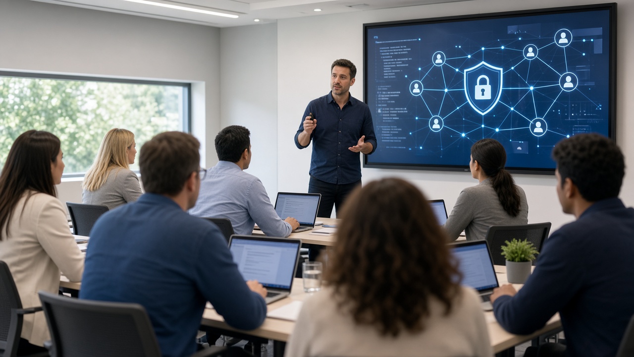 Instructor leading a professional IT training session for enterprise teams